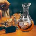 VALICLUD Japanese Style Ice Wine Bottle Decanter with Ice Chamber Glass Wine Pourer 6.3Oz Cold Server for Home Bar Restaurant Entertainment