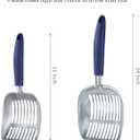 WePet Cat Litter Scoop, Aluminum Alloy Sifter, Kitty Metal Scooper, Deep Shovel, Long Handle, Poop Sifting, Kitten Pooper Lifter, Durable, Heavy Duty, for Litter Box