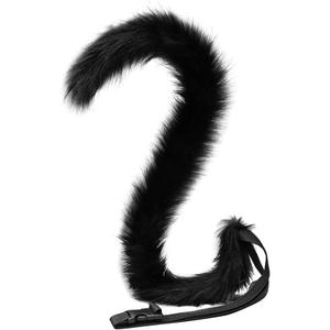 DAZCOS Multicolored Fox Tail for Neko Cosplay Costume Halloween (Black)