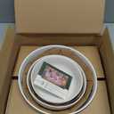 DOWAN Ceramic Bowl Set with Lids, Serving Bowls, Food Storage Container, Porcelain Prep Bowl, Small Mixing Bowls for Kitchen, Microwave & Dishwasher Safe, 64/42/22/12 Ounces, Set of 4, Soft White