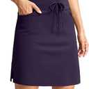 G Gradual Women's 18" Golf Skorts Skirts with 3 Pockets High Waisted Athletic Skorts for Women Stretchy Tennis Skirts, Medium