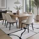 6x9 Washable Modern Abstract Black White Area Rug