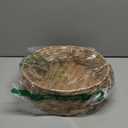 YRLSOTGE Round Water Hyacinth Storage Baskets for Organizing Round Wicker Basket with Double Handles-Wicker Baskets for Shelves