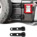 Tailgate Hinge Cover,Spare Tire Rear Door Bracket Cover Fit for 2018-2025 Jeep Wrangler JL JLU Sport X Sahara Rubicon (Matte Black)