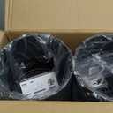D'vine Dev 4 Inch 5 Inch 6 Inch, Set of 3 Plastic Planter Pots for Plants with Drainage Hole and Seamless Saucers, Black Color, Small, 74-V-B-1