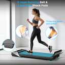 Walking Pad Treadmill for Home - Under Desk Walking and Running with Remote Control Portable Electric Machine Adjustable Slim Compact with 0.6-4.0MPH Modes Max up 265 Lbs for Home Office
