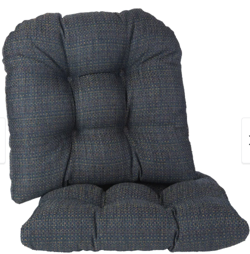 Klear Vu Gripper Tyson Dining Chair Cushion Set - Set of 2 - Navy