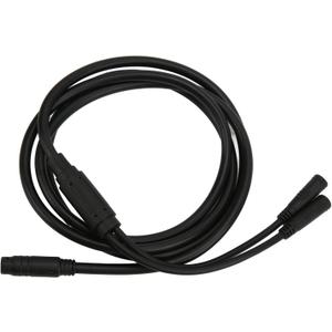 Motor Extension Cable, Electric Bike 1 to 2 Split Motor Cable with Waterproof Connector 155cm for Electric Bicycle Motor, Copper + Plastic, Approx. 155cm/61.0in