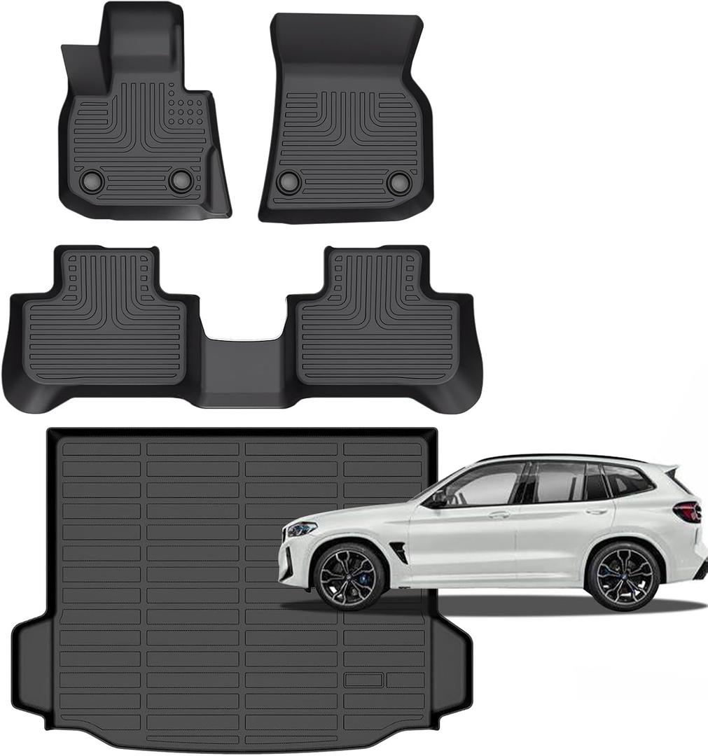 for BMW X3 Floor Mats 2024-2018(Fit Models with X3 Spare Tire)