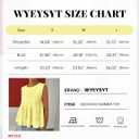 Wyeysyt Womens Pleated Peplum Tops Summer Sleeveless Ruffled Tank Tops Babydoll Blouse Casual Shirred Flowy Shirts (Yellow)