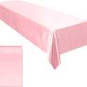 Ruisita Satin Party Tablecloth Table Cover 58 x 102 Inches Wedding Rectangle Bright Silk Tablecloth Smooth Fabric Tablecloths Table Decor for Wedding Banquet Party Decoration, Light Pink