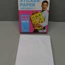 QYH Printable Sticker Paper for Printer - Matte Waterproof White Vinyl, 160 Sheets 8.5x11in Bulk Stickers for Small Business/Home, Compatible with Cricut/Silhouette & Inkjet/Laser Printers