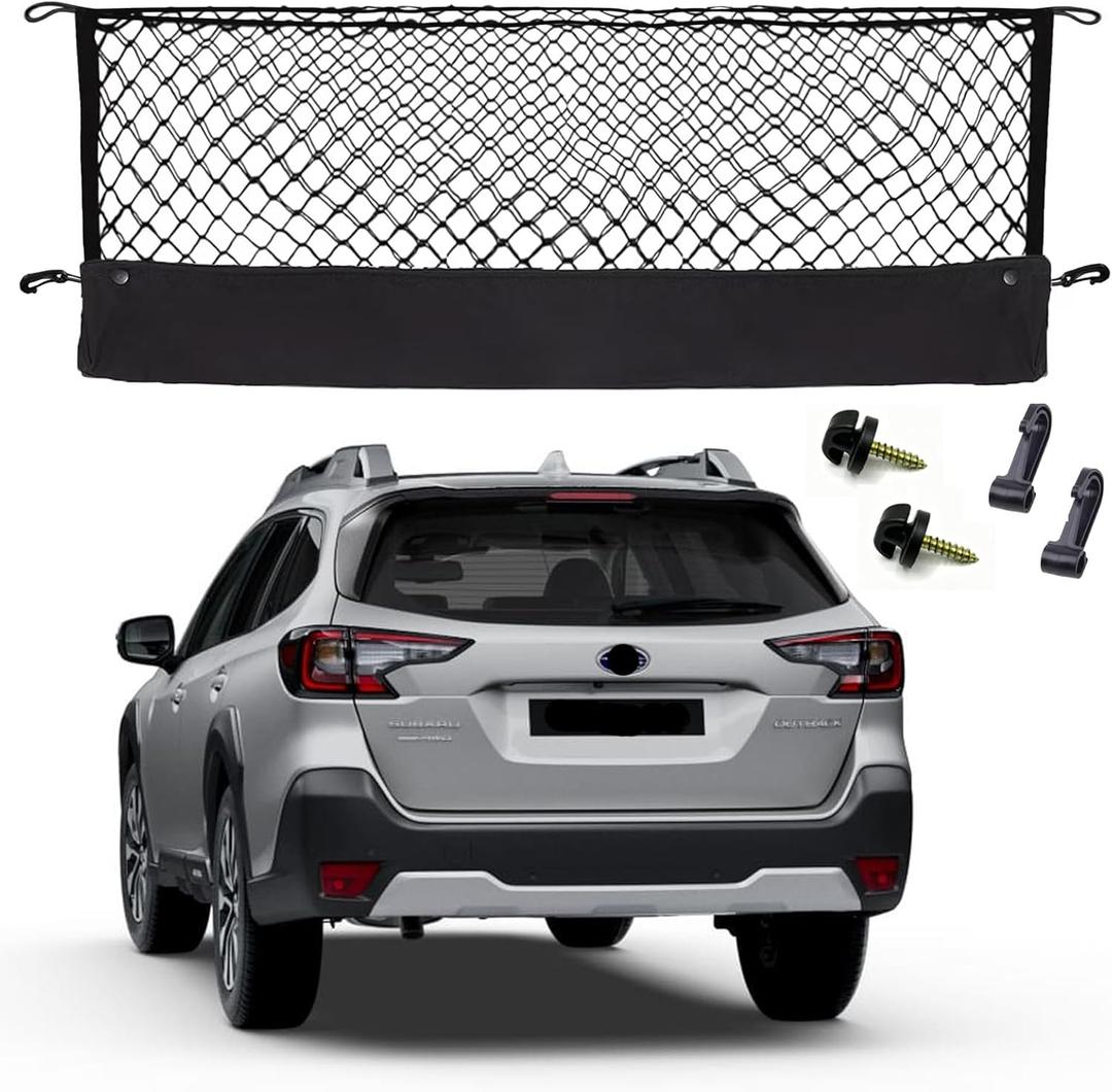 Envelope Style Cargo Net Compatible with Subaru Outback New 2026 2025 2024 2023 2022 2021 2020 2019 2018 2017 2016-2000 Trunk Car Rear Tailgate Touring Netting