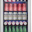 Honeywell Beverage Refrigerator and Cooler, 116 Can Mini Fridge with Glass Door for Soda Beer or Wine for Office or Bar with Adjustable Removable Shelving, Commercial Grade