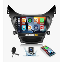 4+128G Radio for Hyundai Elantra 20112013, 9" Touch Screen for Elantra Bluetooth Radio with Wireless CarPlay/Android Auto, 5GHz WiFi, Bluetooth 5.0, EQ, GPS Navigation, 1280 * 720, Backup Camera