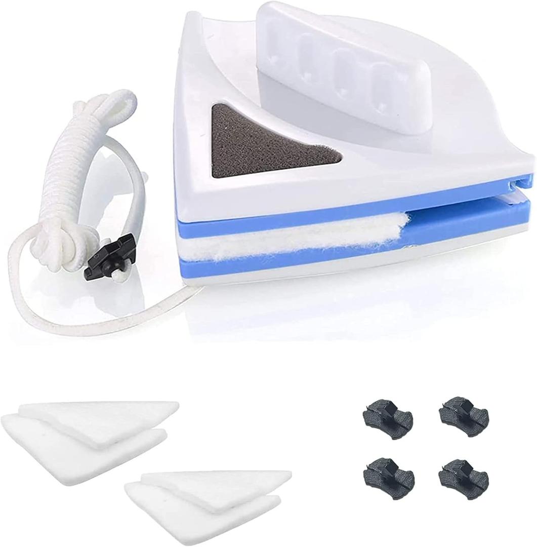 HouCheerShop Magnetic Window Cleaner, Double Sided Window Glass Wiper Cleaning Tool for High-Rise Cleaning Windows Thickness 0.1- 0.3Blue)