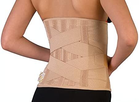 Double Pull Lumbo-Sacral Lower Back Support Belt with 6 Stays for Pain Relief, Herniated Disc, Sciatica, Scoliosis. Anti-skid Adjustable Brace for Work and Exercises for Men and Woman. Pain Relief Corset (#2 for Waist Circumference: 27-31 inch (70-80