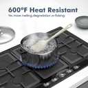 5 Pieces Silicone Spatula Set, Food Grade Rubber Spatula, Upgrade Strong Handle with Ergonomic Grip, Heat Resistant Up to 600F for Nonstick Cookware, Cooking Candy Series (Cream White)