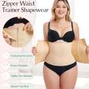 MERYOSZ Waist Trainer for Women Tummy Control Shapewear Compression Mesh Body Shaper Waist Cincher Corset Sport Girdle (Beige, XXL)
