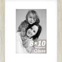 An&He 8x10 Picture Frame, Wooden Photo Frame with Tempered Glass for Home Decoration Gray Wood