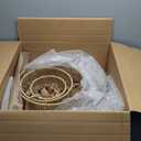 Boho Hand-Woven Rattan Chandelier 5-Tier Minimalist Large Pendant Light Farmhouse 8-Lights Round Hanging Ceiling Light Fixture for Kitchen Island Dinning Room Living Room, Dia23.6