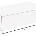 BOX USA BM1575 Corrugated Mailers, 15" x 7" x 5", White (Pack of 50)