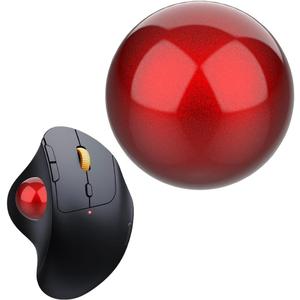 Trackball 34mm/1.34 Inches, Replacement Ball for Logitech M575, M570, MX Ergo, ELECOM, Kensington, Perixx, and Other Compatible Trackball Mice, Glossy - Red