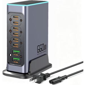 660W USB C Fast Charger Block, 8 Port GaN Charging Station, 100W PD Port Fast Charging Station for Multiple Devices,Laptop Wall Charger Compatible with MacBook, iPhone 17,iPad etc
