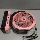 FRIZCOL 3-in-1 Camping Fan - Portable Fans Rechargeable - 24000mAh Battery Powered Fan with Light for Indoor, Outdoor, Tent, Travel, Fishing, Jobsite, Gifts for Men Dad Him - Pink