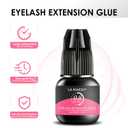 La Maesii Lash Extension Glue-Extra Strong Professional Eyelash Glue/0.34fl.oz/10ml/0.8 Fast Drying/Retension - 8 Weeks/Black Sensitive/Professional Supplies