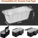 100 Pack Grease Cup Liners Compatible with Blackstone Griddle 5017 - Griddle Accessories, Disposable Grill Grease Tray, Aluminum Foil Drip Pan Grease Catcher Cup Liner for 17, 22, 28, 36 Inch