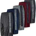 5 Pack: Men's Dry-Fit Sweat Resistant Active Athletic Performance Shorts,XXL
