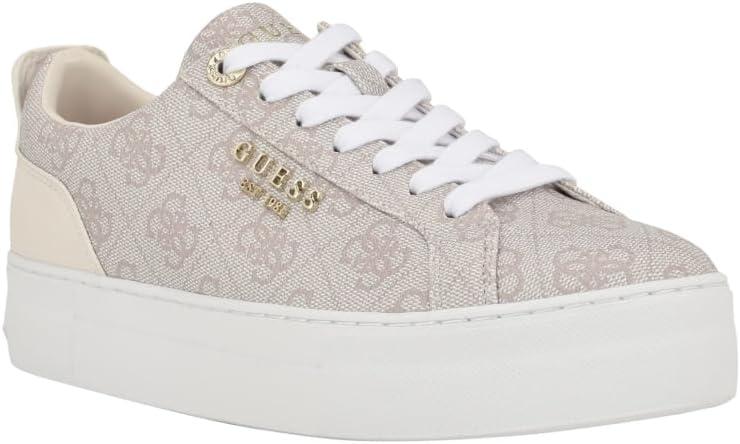 GUESS Women's Genza Sneaker (7.5, Dove 150)