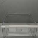 Kojem 2188664 Crisper Drawer Bin (Lower) Replacement for WP2188664 Compatible with Whirlpool, Kenmore, Maytag, Kitchenaid Refrigerator Clear Crisper Pan W/White Handle PlasticPS)