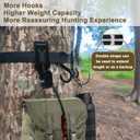 Tree Stand Straps Bow Hanger with Metal Hooks, High Loading Saddle Hunting Accessories, Gear Hanger for Hunting, Hiking, Camping with Storage Bag