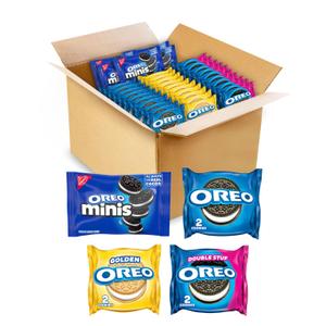 OREO All Stuf Sandwich Cookies Variety Pack, 35 Snack Packs | Original, Double Stuf, Minis, Golden OREO, Individually Wrapped, Always made with Real Cocoa, Certified Kosher BBD 27 Aug 2026