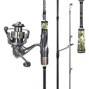 Sougayilang BD 2-Piece Spinning Fishing Rod and Reel Combo,Split-Grip Golf Handle,30 Ton Carbon Fiber,Light and Smooth Spinning Reel for Freshwater and Saltwater (Spin Combo 7'60''-Medium Heavy)