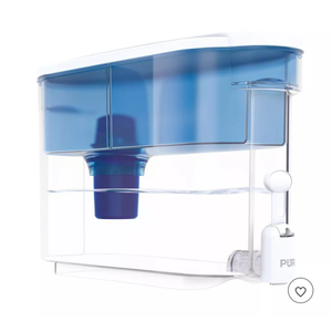 PUR Classic 30-Cup Water Dispenser Filtration System - Blue/White: BPA-Free, Filters Chlorine & Mercury, 40-Day Filter Life
