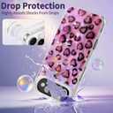Compatible with iPhone Air Case,with [Soft Slim][Camera Protection] Cute Leopard Print Love Shiny Aesthetic 17 Air Phone Cover Anti-Yellowing Shockproof Protective Cover for Women Girl-Pink