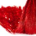 Boao 10000 Strands Tinsel Icicles Iridescent Tinsel Foil Fringe Garland for Christmas Xmas Tree Decorations Graduation Party Supplies Holiday Decor (Red)