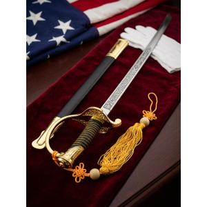 Official 39" USMC NCO Ceremonial Sword Hilt & Mirror-Polished Stainless Steel Blade with Scabbard