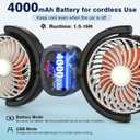 Hayousui Backseat Car Fan for Kids: Battery & USB Powered 5V/2A Rear Seat Car Cooling Fans, 3 Speed Independent Control, 360 Rotatable Auto Headrest Cooler for Vehicle Sedan Truck Pickup (Orange)