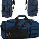 Searock 45L Gym Bag for Men, 3-In-1 Duffle Bag Backpack for Travel, Sports Duffel Bags for Gym Workout, Weekender Overnight Bag with Shoe Compartment, Wet Pocket, Navy Blue