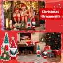 3 Pcs 14.5 Inch Large Christmas Plush Gnome Standing Decorations Swedish Tomte Gnomes Xmas Plush Table Decor 15.7 Christmas Tree for Xmas Home Tables Centerpieces Tiered Tray Decor