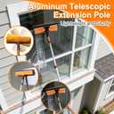 26FT Window Washing Kit, Squeegee with Telescopic Extension Pole, 5-20FT