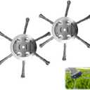 2PCS Steel Wire Grass Trimmer Head, 2025 New String Trimmer Replacement Head, Universal Brush Cutter Steel Head for Lawn Mower Edging, 6 Inch Steel Wire Weed Brush Cutter Trimmer Head (6 Blades)