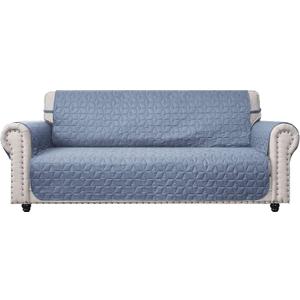 Ameritex Couch Sofa Slipcover 100% Waterproof Nonslip Quilted Furniture Protector Slipcover for Dogs, Children, Pets Sofa Slipcover Machine Washable (Stone Blue, 78'')