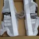 Amazon Basics Durable Wooden Pants and Skirt Hangers with Clips - White, 10-Pack