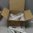 Consumest Corner Shower Caddy Standing - 3 Tier Shower Organizer with Soap Holder, Tall Floor Storage Rack with Adjustable Feet & 4 Hooks, Bathroom Corner Shelf, White