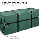 ZOBER Wide Christmas Tree Storage Bag - Maximum Accessibility - Fits 9 Ft Trees - 600D Oxford Fabric Christmas Tree Bag For Storage Box For Xmas - Strong, Durable Straps & Handles - Card Slot - Green